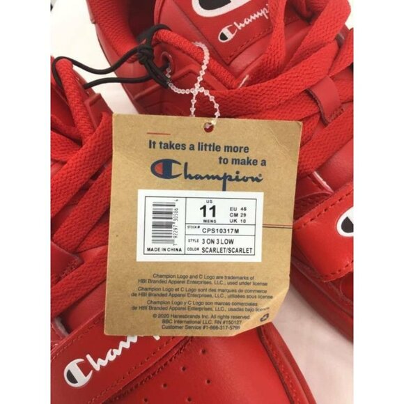 Champion Athletic Shoes Size 11 Scarlet Red 3 ON 3 main image 5